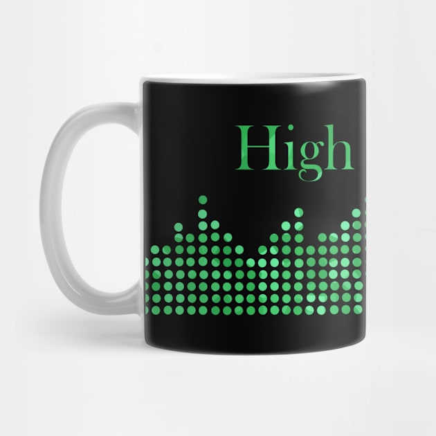 High Fidelity Green Music Beats Minimal Text by SartorisArt1